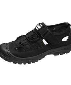 Baotou – chaussures de plage respirantes et antidérapantes pour hommes, sandales ajourées, bottines en cuir noir homme c