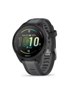 Garmin Forerunner 165 - Montre GPS connectée de Running avec écran AMOLED – Noir/Gris 1. Montre GPS connectée de running