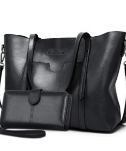 Meilleur BestoU Sac a Main pour Femmes en Cuir Bandoulière Grand Sacs Porte Cabas et Portefeuille