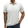 EDITCOZY Chemise à Manches Courtes pour Homme en Tissu Tricoté - Golf Classique pour Milieux de Green et Relax à la Mais