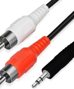 Reptoô Câble Audio 3,5mm Vers 2 RCA Universel, Parfaite pour Hi-Fi, Haut-Parleurs et Home Cinema, Longueur 150cm