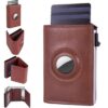 Portefeuilles pour Homme avec Blocage RFID + Porte-Cartes Pop-up AirTag + Portefeuille Intelligent avec Pince à Billets