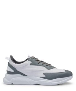 HUGO Hommes Leon Runn Baskets inspirées des Chaussures de Running pour Athlètes Actifs avec Détails Contrastants - Mesh