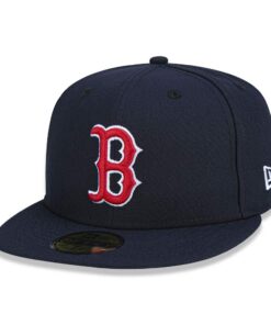 New Era 59Fifty Cap - Authentique pour Supporters des Boston Red Sox (Navy)