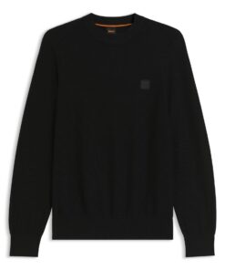 BOSS Hommes Anion S Pull Coton et Cachemire Logoté Mode Masculin Officiel