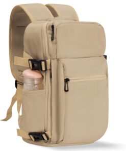 VOESLD Sac à dos pour Ryanair et Wizzair, cabine d'avion, valise cabine (Marron)