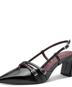 Tamaris Sling en Cuir Noir Pour Femmes Élégant et Practique_taille 39_tendance_veste
