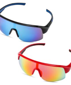 XIHIRCD 2 Paires de Lunettes de Soleil Polarises pour Enfants - Lunettes idéales pour le Cyclisme et les Activités Extér