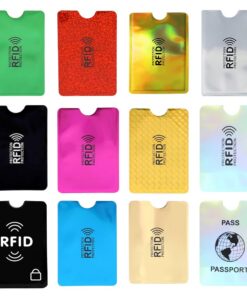 DWFEYOI Lot de 12 Porte-Cartes RFID Colorés - Protection Sécurité Élevée pour Cartes de Crédit, Carte d'Identité & Carte