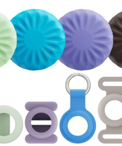 ANNWZZD Clés deLocalisation Intelligente 4 Pièces Waterproof Etuis Anti-perdus Compatible App «Localiser» iOS-Seule iOS