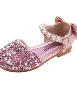 Chaussures de danse princesse pour fille avec paillettes et strass pour robe de fête génériques basiques pour enfants