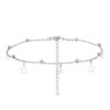 Josfeva Bracelet de cheville réglable en argent sterling 925 pour femme et fille - Élégant et pratique - Convient pour t