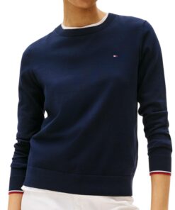 Tommy Hilfiger Pull Femme Jersey Fine pour Sportives en City ou Fitness