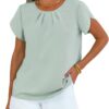 CUPSHE Chemisier à manches courtes pour femme - Style décontracté et élégant - Multiple couleurs disponibles