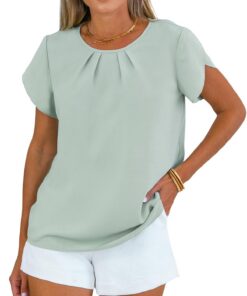 CUPSHE Chemisier à manches courtes pour femme - Style décontracté et élégant - Multiple couleurs disponibles