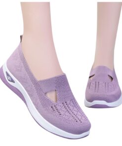 POIUIYQA Chaussures Orthopédiques Femme Comfortable Respirantes pour Marche Mode et Sport Basquette Fitness Travail Outd