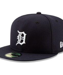 New Era Detroit Tigers Baseball Cap Navy 59Fifty Unisex Adjustable Classic Design