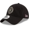 New Era 9Twenty Cap Noir Unisex - Pour les Fans MLS Inter Miami - Coupe Sport Comfortable AU Quotidien