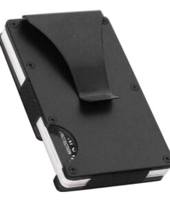 MIGURA Portefeuille pour homme Noir mat avec blocage RFID - Minimalisme et sécurité pour homme - Clip Slim Wallet Métall