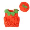 Ensemble 2 pièces pour bébé fille garçon Halloween citrouille | Doux gilet polaire | Costume cosplay