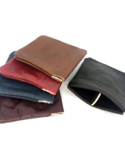 Charmoni Portefeuille Homme en Cuir Véritable - Fermeture Ressort - Poche Plates - Homme - Bordeaux