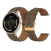 bracelet en cuir kaki pour garmin venus 41 mm/forerunner 265s/255s compatible avec vivoactive 4s 40 mm peau de vache