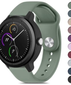 Bracelet Garmin pour Athlètes, Compatible Vivoactive 3/5 et Forerunner 245/645/165, Bande Élastique 20 mm, Libération Ra