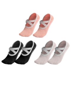 Chaussettes Yoga Antidérapantes NebulaGlam, Chaussettes Yoga Pour Femmes Barre de Danse Fitness, Taille Unique