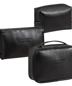 Veki Ensemble de 3 Sacs Trousse de Maquillage, Imperméable et Portable, Pour Femme et Fille, Étui de Rangement de Voyage