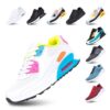 Hitmars Chaussures de Course Respirantes Legère Air Homme Femme Fitness Noir Vert Blanc Rose Jaune EU36-EU47
