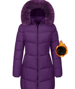 Manteau Femme Hiver Chaud Doudoune Polaire Vancavoo Matelassée Épaisse Veste Mi Longue Blouson Avec Capuche Global Recyc