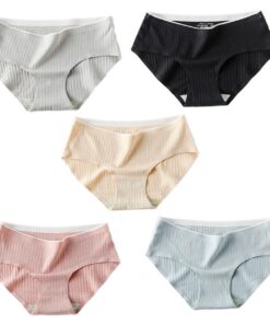 Ipetboom 5 pièces culottes sans couture coton respirant pour femmes colorées et douces pour l'été