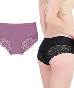 Culotte Dentelle 2XK-NOV Taille Basse Femme Invisibles à Porter Sous VêtementsSexy Culottes Sans Couture Mesurable Avant