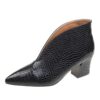 Bottines à talons hauts motif serpent femme | Antidérapantes et confortables | En cuir