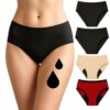 NoBlood - Culottes Menstruelles Style Shorty Économiques - Ado Femme Fille | Fluide Économique 10 Ans/4XL | Coton Organi