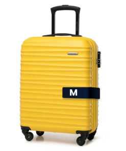 Valise rigide WITTCHENABS 4 roulettes Bagage à main JAUNE Air France Easyjet Ryanair