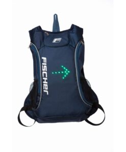 FISCHER Sac à Dos avec Clignotants LED pour Vélo et Scooter Électrique, Sécurité et Visibilité Nuit, 16 Litres, Idéal po