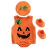 Halloween et Carnaval : Costume Citrouille Bébé pour Filles et Garçons Hifot | Chapeau + Chaussures + Barboteuse