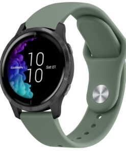 Bracelet Wanme Compatible avec Garmin Venu/Venu Sq/Garmin Vivoactive 3/Vivomove 3 - Olive Verte pour Sportifs et Entraîn