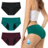 Culottes menstruelles coton femme Oeko-Tex lot de 3 anti-fuite protection périodique lavables