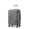 Valise Kono Grande 75cm Rigide Polypropylène pour Voyageurs Élodés, 4 Roulettes et Serrure TSA - Gris_global_recyclé Sta