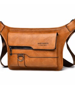 Sacoche Bandoulière Cuir Homme Voyage Randonnée Travailler
