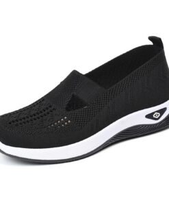 Chaussures de fitness femme résistantes et légères basket orthopédique breathable sans lacets sneakers été confortables