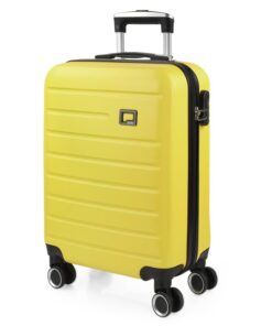 SKPAT - Valise Cabine Rigide pour Voyage en Avion Jaune SKPAT - Valise Cabine Compacte Rigide à Roulette pour Voyageur J