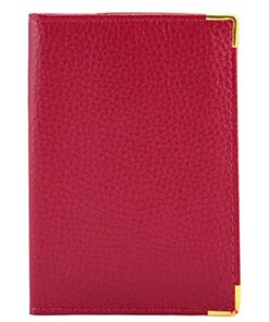 Charmoni - Porte-Papiers de Voiture en Cuir (Fuchsia) - Étui Idéal pour Carte Permis et Carte d'Identité - Assurance Inc