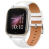 bracelet cuir garmin forerunner 570 blanc compatible 20mm
