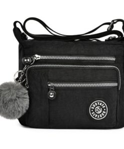 Sac Bandouliere Aucuu pour Femme, Sacs à Main en Nylon Imperméables, Sacs Besace Loisir Multifonctionnels avec Bandouliè