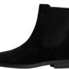 Tommy Hilfiger Femme Flag Chelsea Boot en Cuir Suede Fw0fw08780 Bottes mi-Hautes pour Femme Confortables et Élégantes