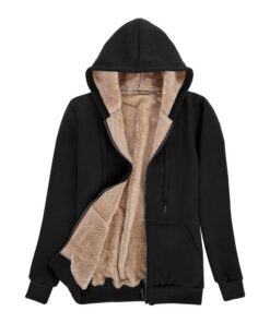 UMIPUBO Veste Polaire Chaud pour Femme | Doublure Zippée & Capuche Réchauffante | Veste Manches Longues Automne Hiver |