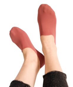 Chaussettes invisibles antidérapantes femmes rangement tiroir 35-38 noires blanches tenues sport été dim soie decontenue